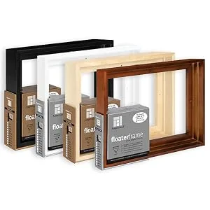 Ampersand Floaterframe for Wood Panels, 1.5 Inch Depth, Bold, 8X10 Inch, Black (FBOLD150810B) - Floaterframes