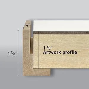 Ampersand Floaterframe for Wood Panels, 1.5 Inch Depth, Bold, 8X10 Inch, Black (FBOLD150810B) - Thin 1-1/2