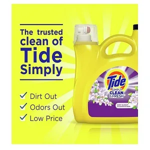 Tide Simply Liquid Laundry Detergent Berry Blossom, 89 loads - product information 4