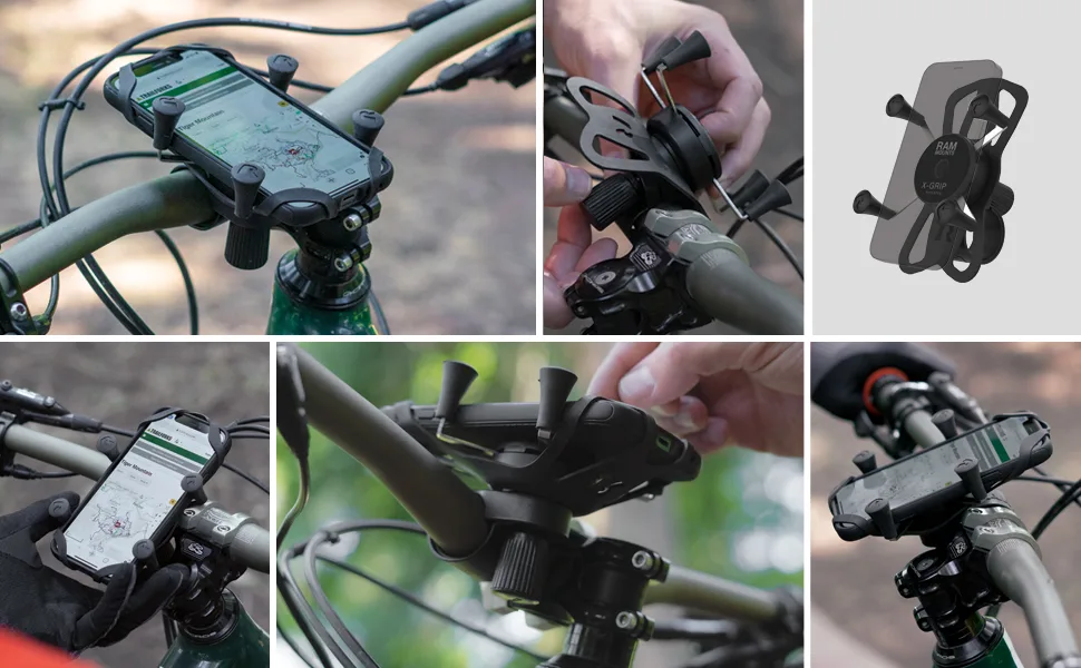 RAM MOUNTS X-Grip Phone Mount with RAM Tough-Strap Handlebar Base for Bikes and Motorcycle Handlebars Small Phones - RAM X-Grip Phone Mount with RAM Tough-Strap Handlebar Base