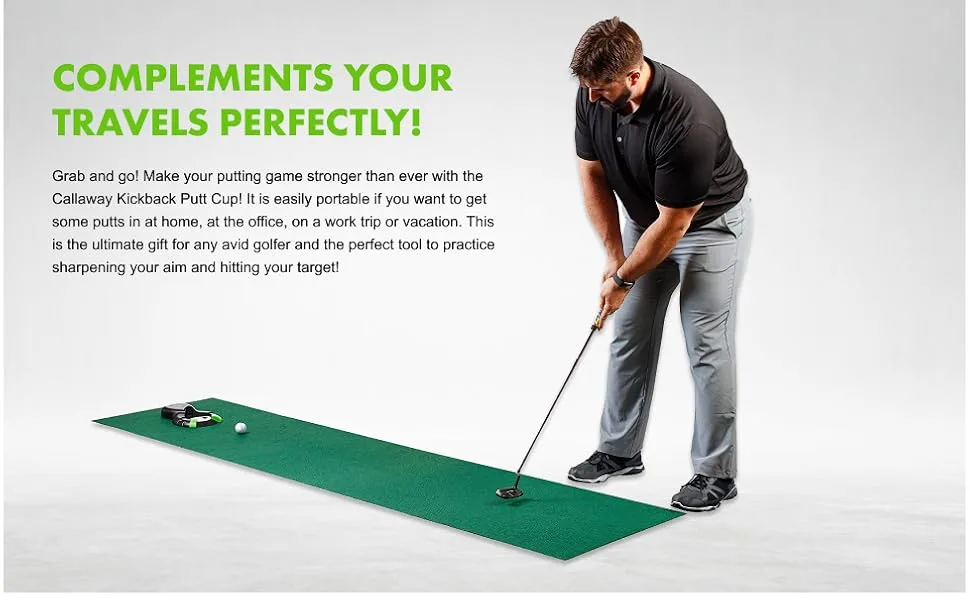 Callaway Kickback Cordless Automatic Indoor Putting Cup with Ball Return - complements your travels perfectly