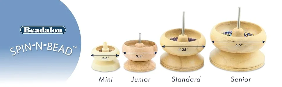 Beadalon Loader Spin-N-Bead, Senior, Brown - bead spinners electric clay beads