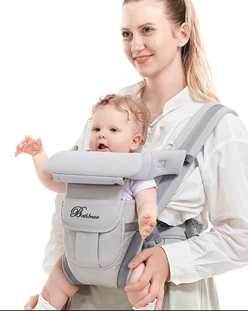 Baby Carrier, SpringBuds 4-in-1 Ergonomic Backpack Baby Wrap Carrier Front and Back for Newborns to Toddlers with Head Support (Black) - SpringBuds