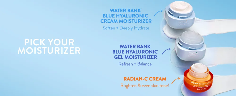 LANEIGE Water Bank Blue Hyaluronic Cream Moisturizer: Hydrate and Nourish Hydration Set (Full Sized Cream) - info 2