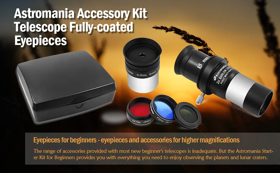 Astromania Accessory Kit Telescope Fully-Coated eyepieces - product information 1