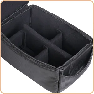 AYVANBER Roomy Camera Protective Bag Insert Waterproof Lens Pouch Shockproof DSLR SLR Carrying Case with Thicken Partition Padded Liner for Sony Canon Nikon Camera Flash Light & Accessories - Roomy Camera Protective Bag Shockproof