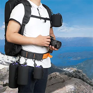 CADeN Lens Pouch Set 4 Pack Replacement Compatible for Canon, Nikon, Sony, Pentax, Olympus (Small, Medium, Large, X Large) Camera Lens Case Bag Thick Protective Neoprene Pouch Soft Plush for DSLR Lens 4pcsSMLXL Set - Camera lens for Sony Canon Nikon