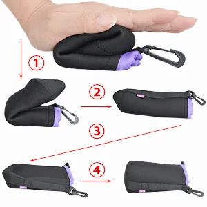 CADeN Lens Pouch Set 4 Pack Replacement Compatible for Canon, Nikon, Sony, Pentax, Olympus (Small, Medium, Large, X Large) Camera Lens Case Bag Thick Protective Neoprene Pouch Soft Plush for DSLR Lens 4pcsSMLXL Set - High-elasticity