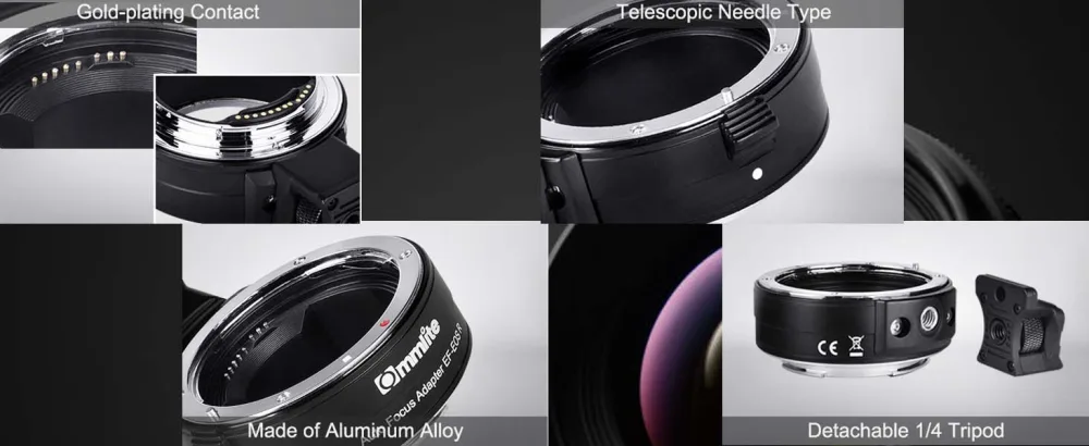 Commlite CM-EF-EOS R Lens Adapter, Electronic Auto-Focus EF to R Mount Adapter for Canon EF/EF-S Lens to EOS R, EOS RP, EOS R6, EOS R5 Series Mirrorless Cameras - product information 14