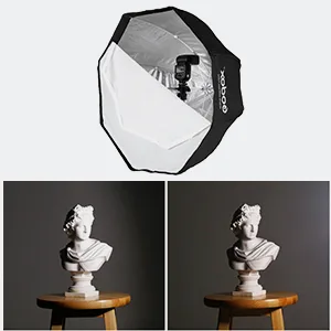 GODOX 32"/ 80cm Umbrella Octagon Portable Softbox Reflector for Studio Photography Speedlite Flash (80cm Octagon Softbox) - Godox 80cm Foldable Portable Umbrella Octagon Softbox