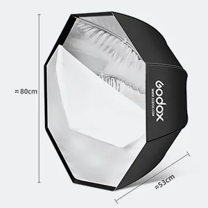 GODOX 32"/ 80cm Umbrella Octagon Portable Softbox Reflector for Studio Photography Speedlite Flash (80cm Octagon Softbox) - Godox 80cm Foldable Portable Umbrella Octagon Softbox