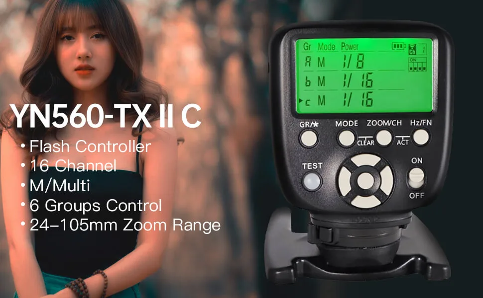 YONGNUO Upgraded YN560-TX II LCD Flash Trigger Remote Controller, for Canon and YN560IV/III YN660 with Wake-up Function for Canon Cameras - product information 2
