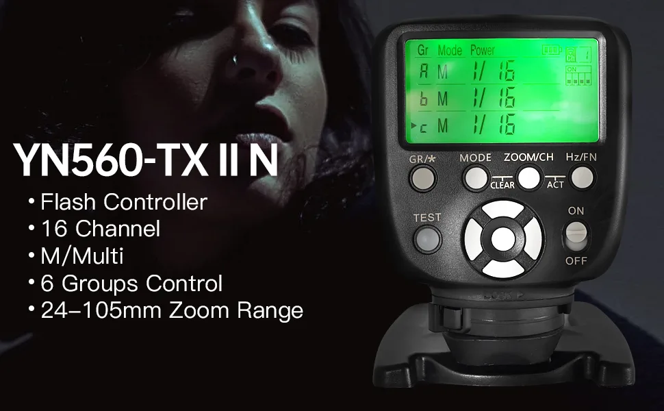 YONGNUO YN560-TX II LCD Flash Trigger Remote Controller for Nikon and YN560IV/III YN660 with Wake-up Function for Nikon Cameras - product information 2