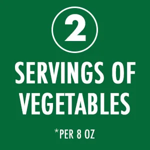 V8 Original 100% Vegetable Juice, Vegetable Blend with Tomato Juice, 11.5 FL OZ Can (Pack of 24) - Text 2 servings of vegetables per 8 oz.
