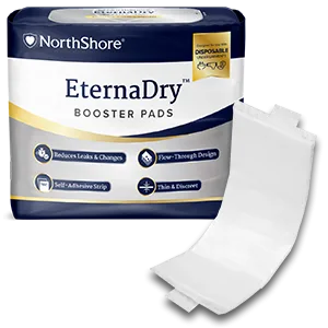 NorthShore EternaDry Booster Pads for Men and Women with Adhesive, Medium, Pack/30 Medium (Pack of 30) - Rectangular Boosters