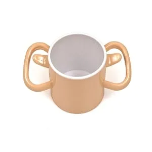 Ableware Artho Easy-to-Grasp Thumbs-Up Lightweight Drinking Cup with Lid - SP Ableware Maddak Arthro Thumbs Up Cup Parkinsons Tremors Shaky Hands Arthritis Elderly Seniors