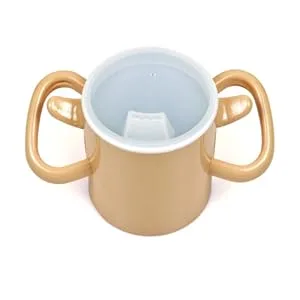 Ableware Artho Easy-to-Grasp Thumbs-Up Lightweight Drinking Cup with Lid - SP Ableware Maddak Arthro Thumbs Up Cup Parkinsons Tremors Shaky Hands Arthritis Elderly Seniors