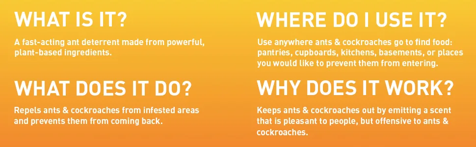 Stay Away Ants & Cockroaches Deterrent Pest Control Scent Pouches - All Natural, Environmentally Friendly, No Mess (6-Pack + Extended Release Pouch Pod) 6 Pack + Pouch Pod - Ants & Cockroaches explainer banner