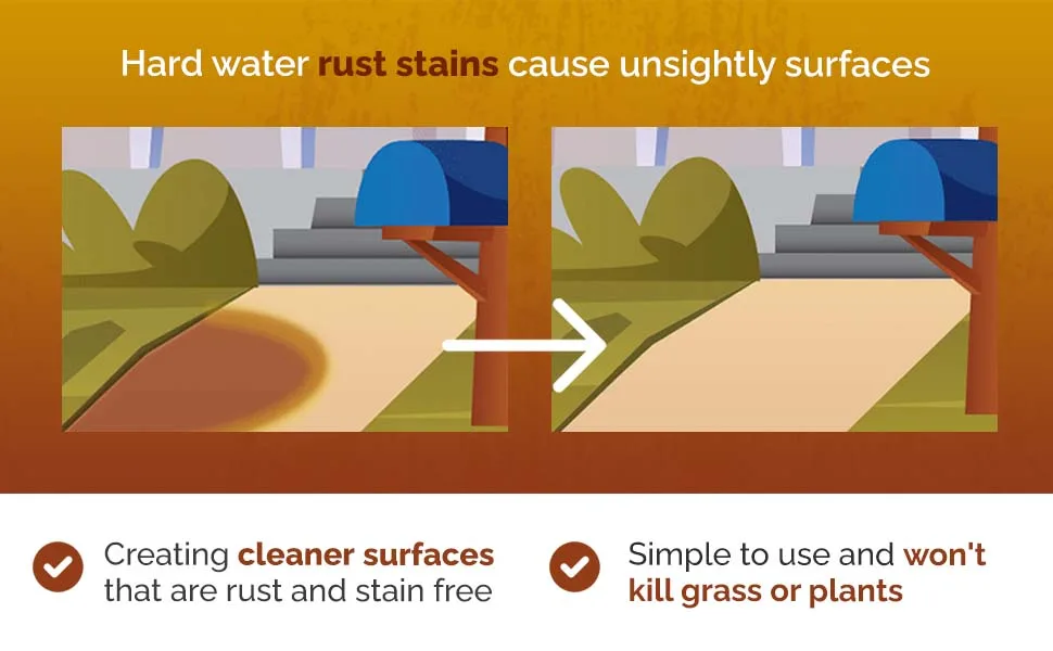 Turf Titan Rust Recker - Liquid Rust Remover for Metal and Other Materials - Concrete Rust Remover - Powerful Rust Remover for Concrete, Brick, and More - Easy-to-Use Rust Stain Remover - Turf Titan Rust Recker