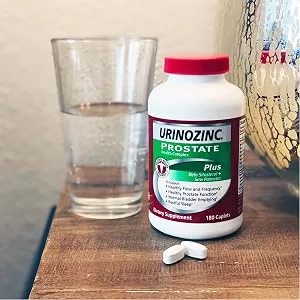 Urinozinc Plus - Prostate Supplement with Beta Sitosterol & Saw Palmetto  Reduce Frequent Urination Concerns & Support your Prostate Health, 180 Caplets - Urinozinc