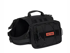 OneTigris Dog Backpack for Medium & Large Dogs, Nylon Backpack for Dogs Tactical Pet Backpack with Side Pockets for Hiking Walking Training Running Green Large - product information 15
