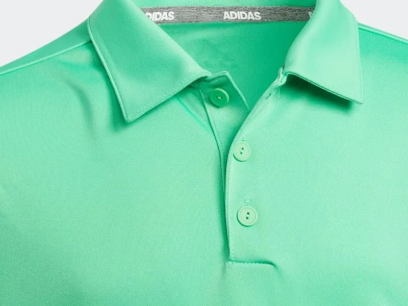 adidas Boys 3-Stripes Recycled Materials Polo Shirt Semi Screaming Green Medium - Three-button polo collar