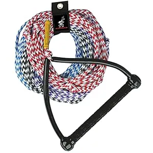 Airhead Water Ski Rope with Radius Handle, 8 Section for Water Skis, Wakeboards and Kneeboards - 4 Section Water Ski Rope3 Section Radius Handle Water Ski Rope