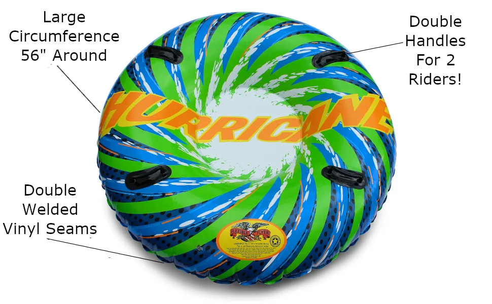 Flexible Flyer Snow Tube Sled. Round Inflatable Pool Float for Kids & Adults 2 Person Xl - product information 5