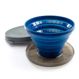 GSI Outdoors Gourmet Pour-Over Java Set I Travel Drip Coffee Set I Reusable Coffee Drip Filter & Collapsible Cone Fits All Coffee Cups & Mugs for Caravan, RV, Camping & Backpacking PourOver Set with JavaMill - Max Capacity