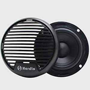 Herdio 3" inch Marine Bluetooth Speakers Boat Motorcycle Hot tub Stereo with Max Power 140 watt(A Pair) (Gray) - product information 2