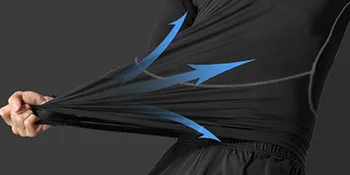 MEETYOO mens 5pcs Men's Compression Sets Pants Long Sleeve Shirt Athletic Shorts Running Jacket Black Small - 5Pcs Compression Sets
