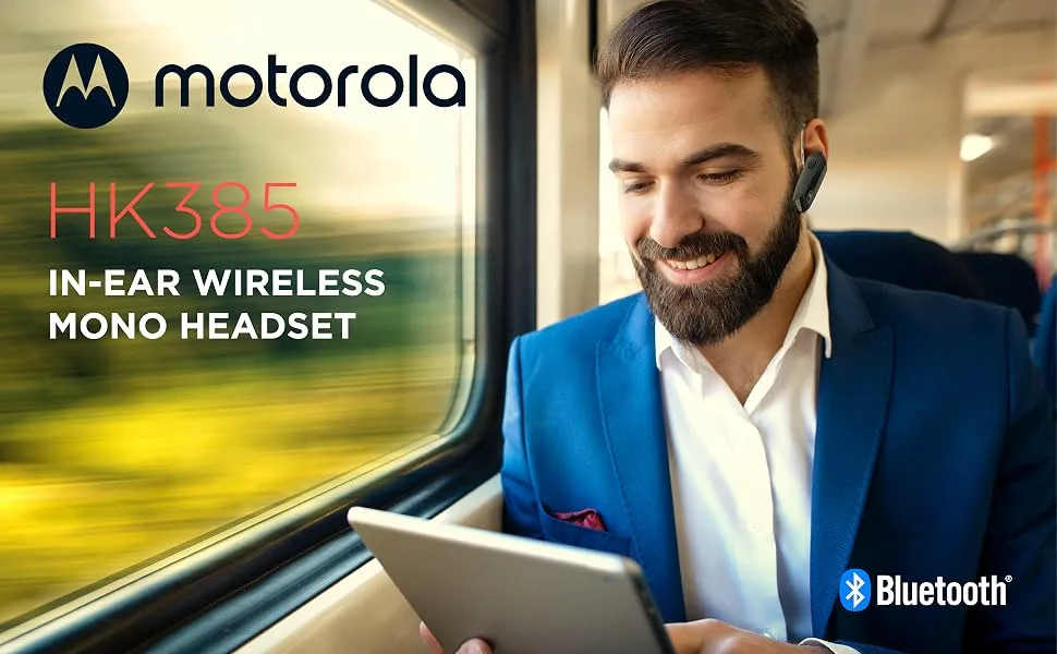 Motorola HK385 Bluetooth Earpiece - Wireless Mono Headset with CVC