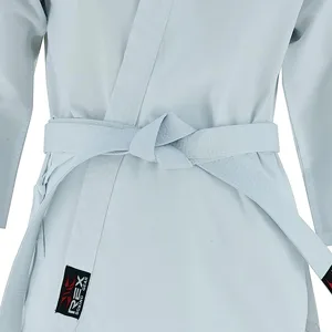 REX Sports Karate Uniform for Kids & Adults Lightweight Student Karate Gi Martial Arts Uniform with Belt 5 White - Karate uniform