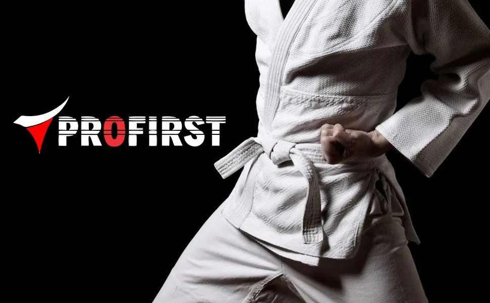REX Sports Karate Uniform for Kids & Adults Lightweight Student Karate Gi Martial Arts Uniform with Belt 5 White - Kratae suit
