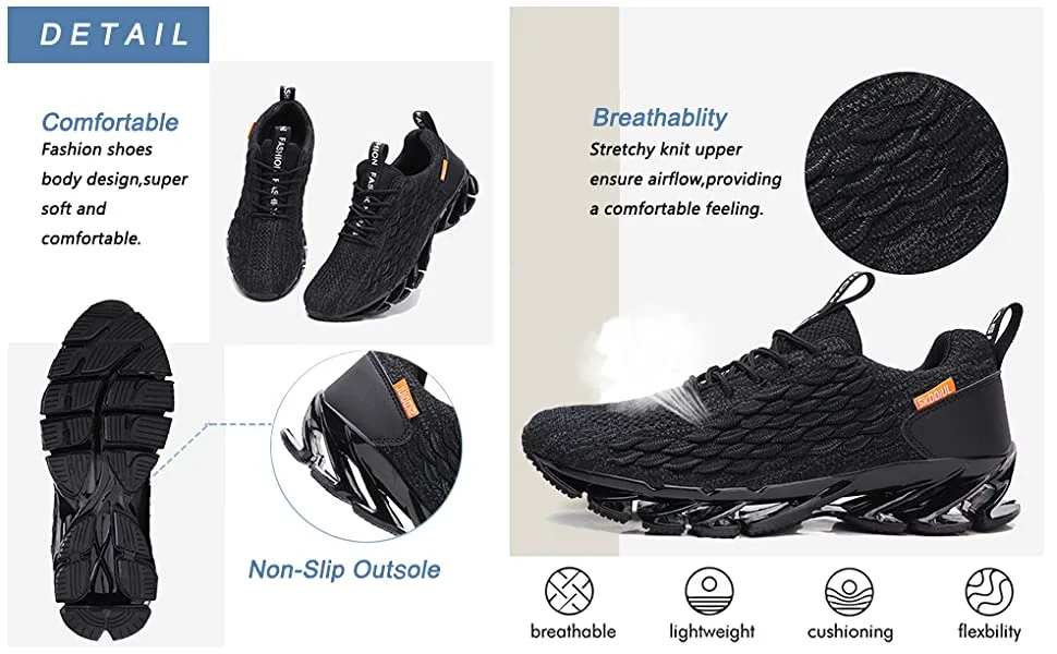SKDOIUL Men Sport Athletic Running Sneakers Walking Shoes 11 Black - product information 9