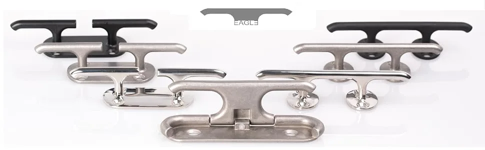 Thorn Boat Folding Cleat Flip Up Dock Cleat Eagle Handle Washed Stainless Steel Color 2pcs 6 inch 2pcs - boat cleat