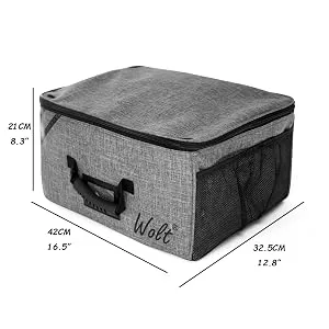 WOLT Golf Trunk Organizer Storage - Waterproof Car Golf Locker for Golf Accessories, Golf Gloves, Tees, Balls, Collapsible & Adjustable Clapboard Design Black - golf trunk organizer size