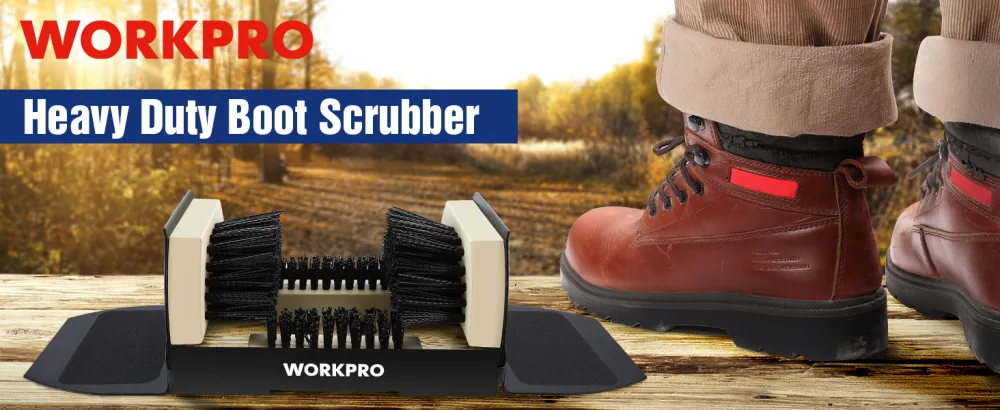 WORKPRO Boot Scrubber, Heavy Duty Boot Cleaning Scraper Brush, Shoe Mud Cleaner, for Indoor and Outdoor Use - product information 22