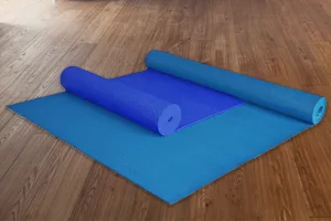 YogaAccessories Extra Wide and Extra Long 1/4'' Deluxe Yoga Mat Blue - product information 3
