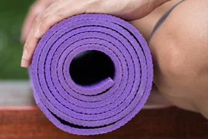 YogaAccessories Extra Wide and Extra Long 1/4'' Deluxe Yoga Mat Blue - product information 6