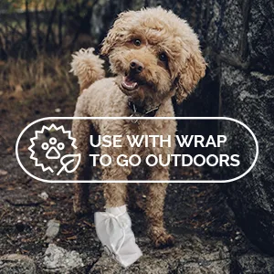 Ultra Paws Wound Boot - Dog Paw width 2 3/4, Black, Medium - use the wraps to go outdoors wont slip off fully adjustable works great with boot wrap traction pads
