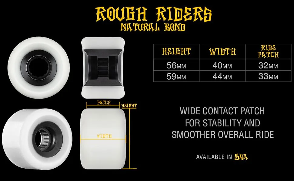 Bones Wheels ATF Rough Riders Runners Skateboard Wheels 56 mm Green - BONES ATF Rough Rider Shapes