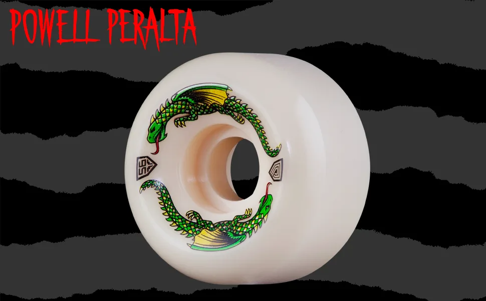 Powell Peralta Dragon 93A Skateboard Wheels White 56mm x 36mm