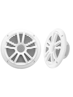 BOSS Audio Systems MR6W 180 Watt Per Pair, 6.5 Inch, Full Range, 2 Way Weatherproof Marine Speakers Sold in Pairs, White - image