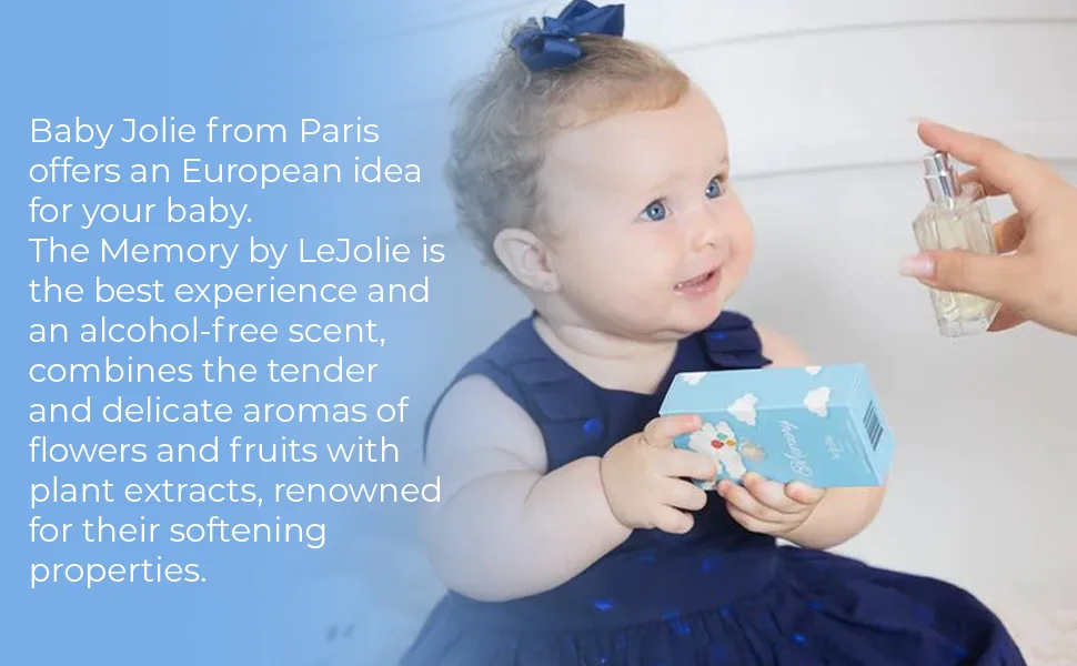 Baby Perfume Memory for Babies - by Baby Jolie, Alcohol Free, Kids Perfume Safe for Baby | 1.7 oz | 50ml - Memory for babies