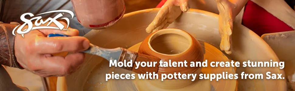 Sax True Flow Underglaze Set, 2 Ounces, Acrylic, Assorted Colors, Set of 12 - 1371407 - Mold your talent and create stunning pieces with pottery supplies from Sax.