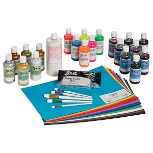 Sax True Flow Underglaze Set, 2 Ounces, Acrylic, Assorted Colors, Set of 12 - 1371407 - Sax Art Supplies