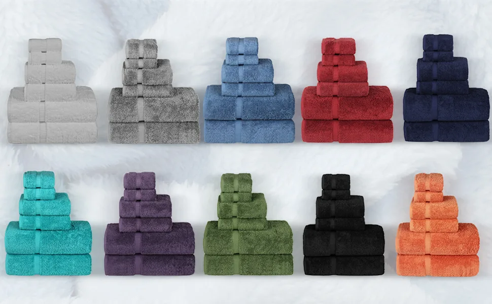 Chakir Turkish Linens Luxury Spa and Hotel Quality Premium Turkish Cotton 6-Piece Towel Set (2 x Bath Towels, 2 x Hand Towels, 2 x Washcloths) 6-Piece Towel Sets Gray - product information 3