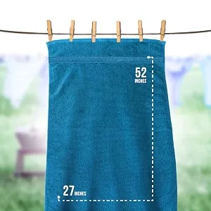CrystalTowels 7-Pack Bath Towels - Extra-Absorbent - 100% Cotton - 27" x 52" Multi Color Brights - product information 4