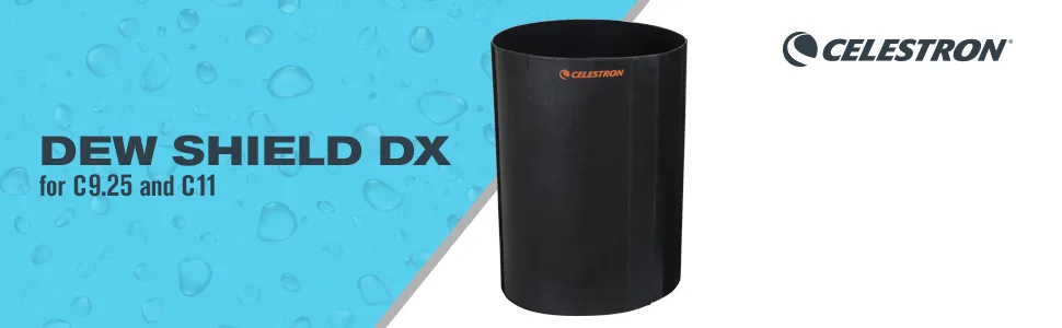 Celestron  Deluxe Telescope Dew Shield  Flexible Dew Prevention  Fits 9.25" and 11 Schmidt Cassegrain and EdgeHD telescopes - Dew Shield DX for C9.25 and C11